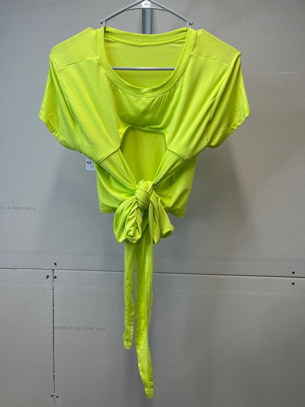 Legislates Neon Yellow Reversible Tie-Back Crop Top - Women